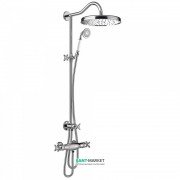 Душова стійка Tres Tres-Clasic з термостатом верхнім і ручним душем хром 24219501