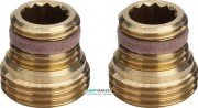 Комплект переходников Viega 1096.8 G½хG¾ латунь 357122