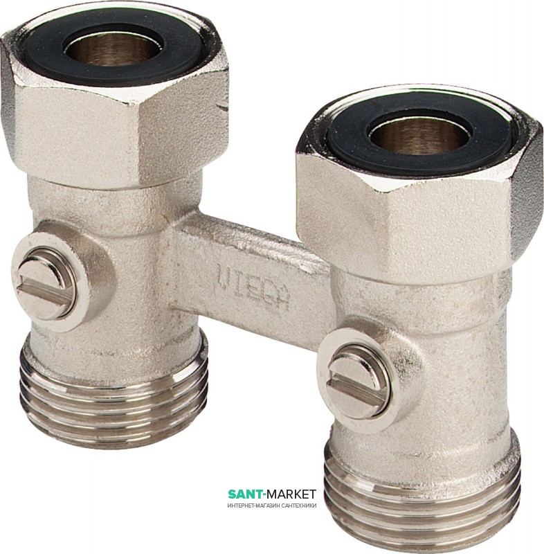 З'єднувальний елемент для підключення радіатора Viega 1096.5 бронза нікельована матова 359102