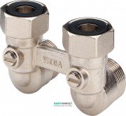 Соединительный элемент для подключения радиатора Viega 1097.5 бронза никелированная матовая 359133