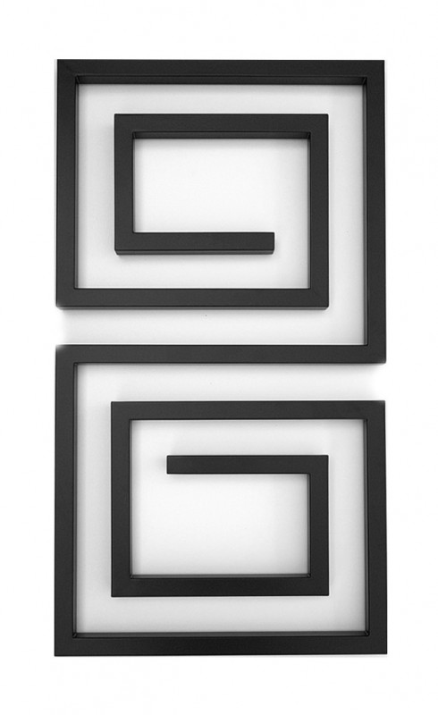 Полотенцесушитель водяной Genesis-Aqua Labyrinth 80x53 см черный 8001