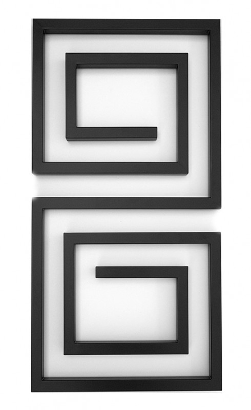 Полотенцесушитель водяной Genesis-Aqua Labyrinth 120x53 см черный 8003