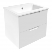 Тумба с раковиной Volle Libra 60 см ДСП/МДФ глянцевый белый 15-41-61