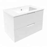 Тумба с раковиной Volle Libra 80 см ДСП/МДФ глянцевый белый 15-41-81