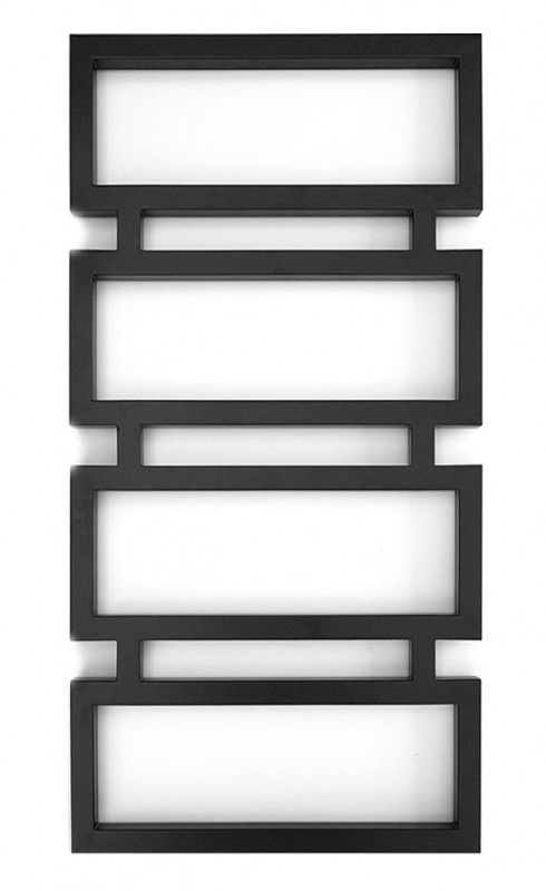 Полотенцесушитель водяной Genesis-Aqua Quattro 120x53 см черный GA-1003