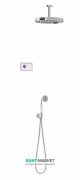 Электронная душевая система скрытого монтажа Tres Tres-Сlasic с термостатом хром/белый 09226202