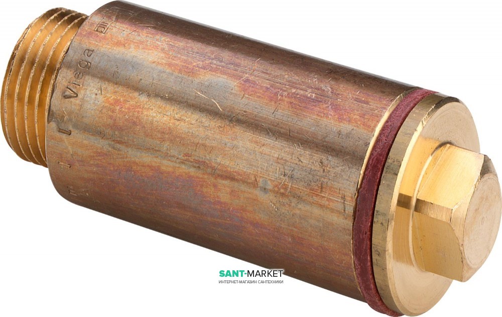 Удлинитель Viega 1515 G½хRp½ 50 мм с заглушкой латунь 103873