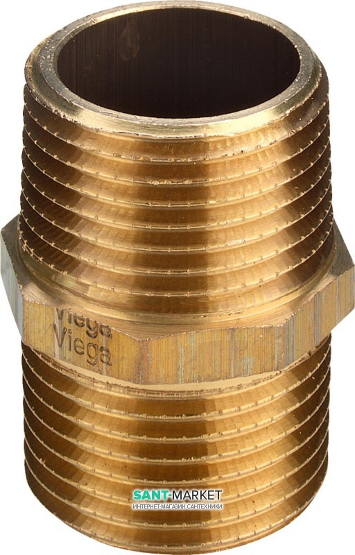 Подвійний ніпель Viega 1522 R1¼ латунь 102739