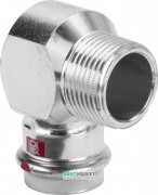 Угольник переходной 90° Viega Prestabo 1114.1 15хR3/8 нелегированная сталь 559519