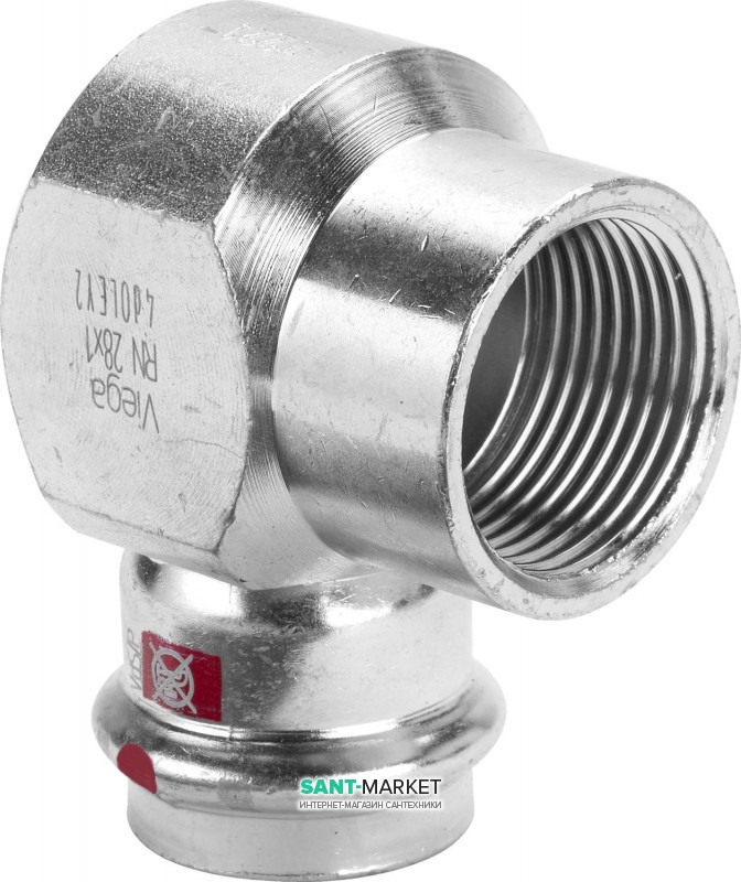 Угольник переходной 90° Viega Prestabo 1114.2 28хRp1 нелегированная сталь 642310