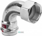 Угольник переходной 90° Viega Prestabo 1114.5 15хRp1/2 нелегированная сталь 601300