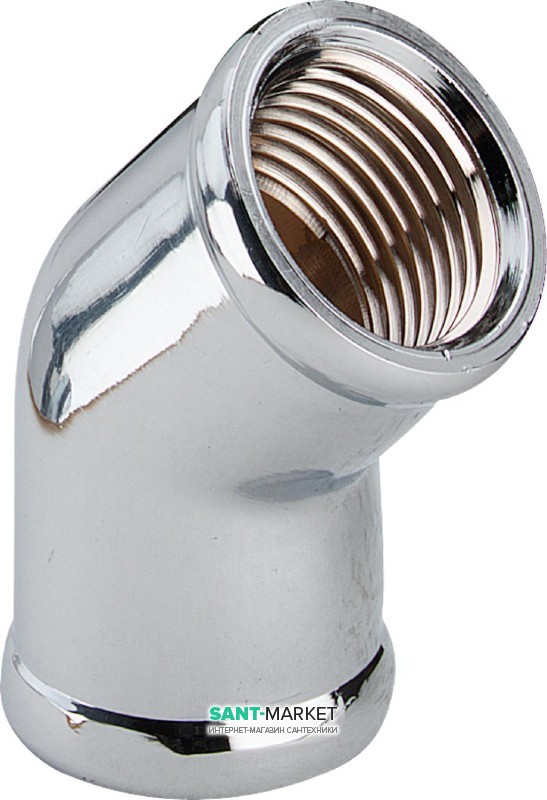 Отвод 45° Viega 1614 Rp¾ латунь хромированная 125769