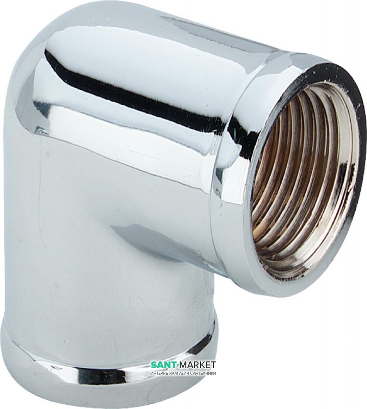 Відведення 90° Viega 1612 Rp⅜ латунь хромована 112639