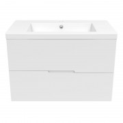 Тумба з раковиною Volle Aiva 80 см ДСП/МДФ глянцевий білий 15-68-80