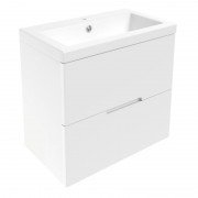 Тумба с раковиной Volle Aiva 60 см ДСП/МДФ глянцевый белый 15-68-60