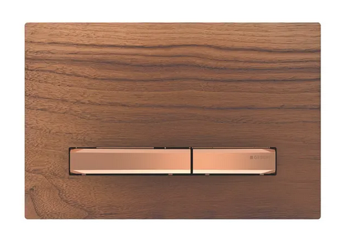 Панель змиву для унітазу Geberit Sigma50 подвійний змив червоне золото/панель чорний горіх 115.670.JX.2