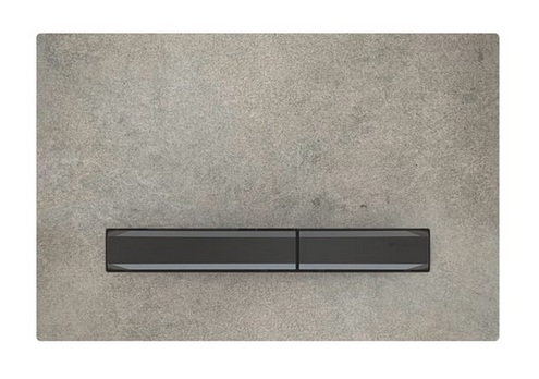 Панель смыва для унитаза Geberit Sigma50 двойной смыв хромированный черный/панель бетон 115.671.JV.2