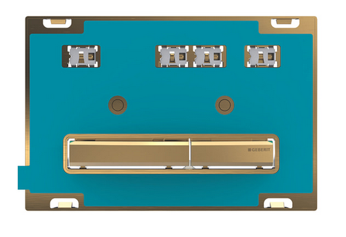 Панель змиву для унітазу Geberit Sigma50 подвійний змив латунь/панель на замовлення 115.672.00.2
