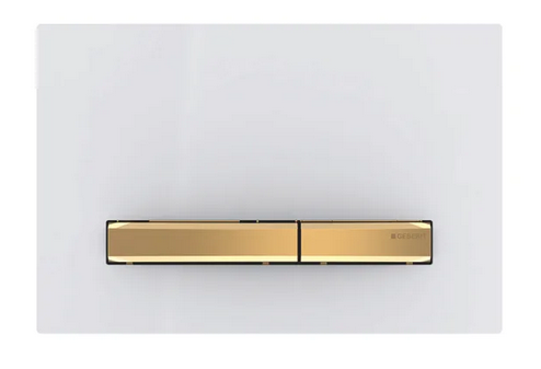 Панель змиву для унітазу Geberit Sigma50 подвійний змив латунь/панель білий 115.672.11.2