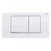 Панель смыва для унитаза Geberit Twinline30 двойной смыв белый/декоративные полоски глянцевый хром 115.899.KJ.1