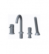 Змішувач на борт ванни Imprese Brenta з ручним душем хром ZMK071901050