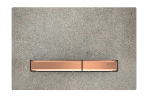 Панель змиву для унітазу Geberit Sigma50 подвійний змив червоне золото/панель бетон 115.670.JV.2