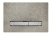 Панель смыва для унитаза Geberit Sigma50 двойной смыв хром/бетон 115.788.JV.2