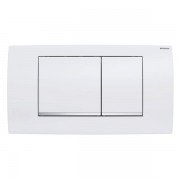 Панель смыва для унитаза Geberit Twinline30 двойной смыв белый/декоративные полоски глянцевый хром 115.899.KJ.1