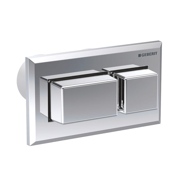 Дистанційний змив Geberit пневматичний для подвійного змиву приховане розміщення глянцевий хром 116.052.21.1