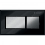 Панель смыва для унитаза Geberit дистанционный пневматический смыв для бачка скрытого монтажа Sigma 8 см черный/глянцевый хром 116.053.KV.1