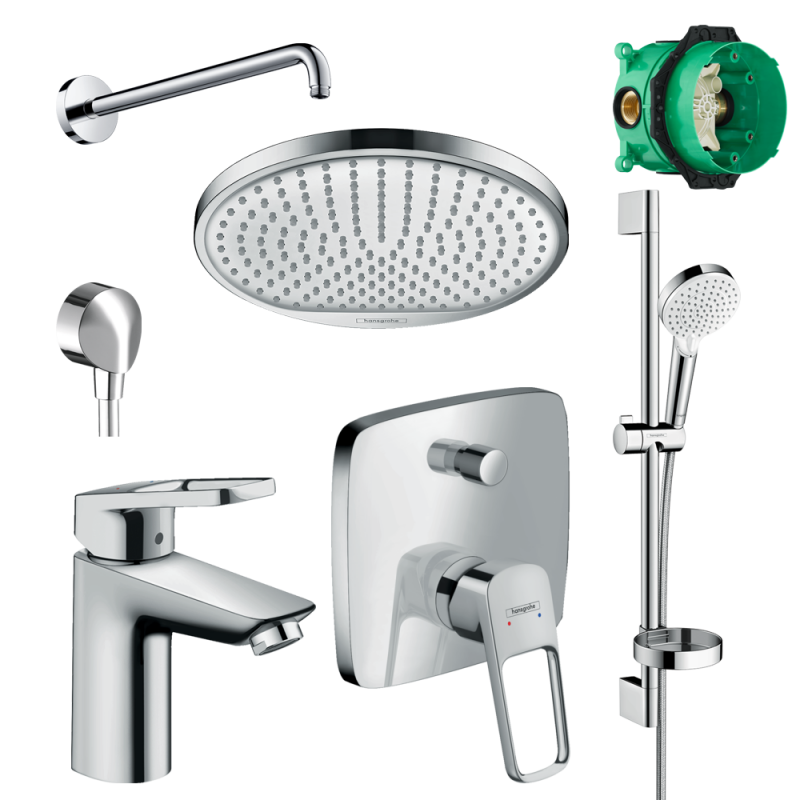 Душова система Hansgrohe Logis Loop з набором змішувачів хром 01122019