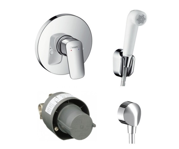Гігієнічний душ зі змішувачем Hansgrohe Logis хром/білий 3а101219