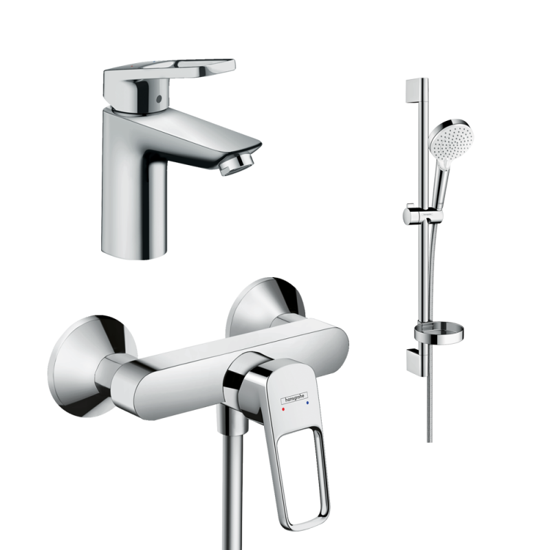 Набор смесителей для душа Hansgrohe Logis Loop с душевым гарнитуром хром 01072019