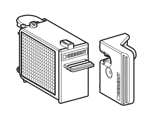 Выдвижной ящик с керамическим сотовым фильтром для модуля Geberit DuoFresh  243.970.00.1