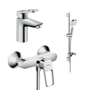 Набор смесителей для душа Hansgrohe Logis Loop с душевым гарнитуром хром 01072019