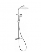 Душова стійка для душа Hansgrohe MySelect E 240 Showerpipe з термостатом хром/білий 26764400