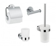 Набор аксессуаров для ванной комнаты Hansgrohe Logis 4 предмета хром 41723444
