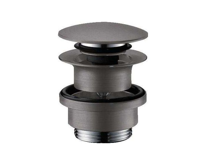 Донный клапан для раковины и биде Hansgrohe push-open черный хром 50100340