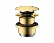 Донный клапан для раковины и биде Hansgrohe push-open золото 50100990