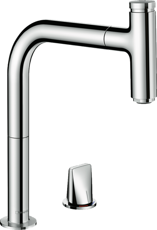 Смеситель для кухни Hansgrohe Metris Select M71 с выдвижной лейкой хром 73819000