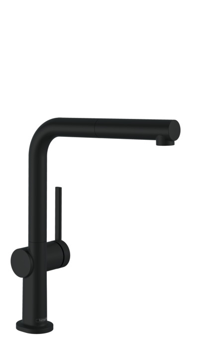 Смеситель для кухни Hansgrohe Talis M54 с выдвижной лейкой черный матовый 72809670