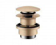 Донный клапан для раковины и биде Hansgrohe push-open матовая бронза 50100140