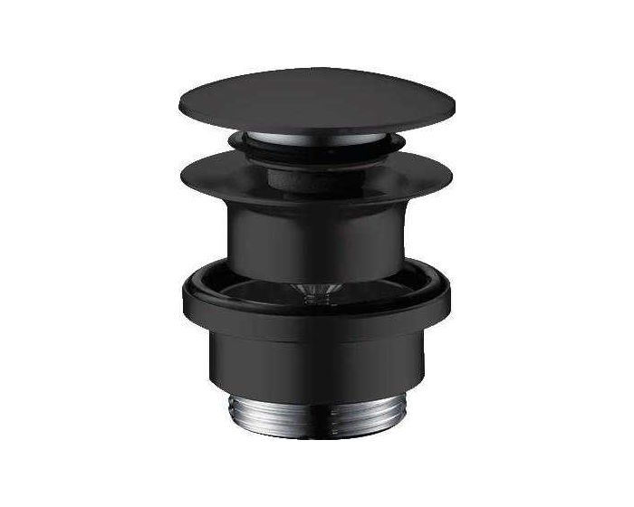 Донний клапан для раковини і біде Hansgrohe push-open матовий чорний 50100670