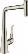 Смеситель для кухни Hansgrohe Metris Select M71 с выдвижной лейкой сталь 73820800
