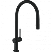 Смеситель для кухни Hansgrohe Talis M54 с выдвижной лейкой черный матовый 72801670