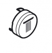 Кнопка-символ для змішувача для душу Hansgrohe ShowerSelect rain large білий матовий 93571700