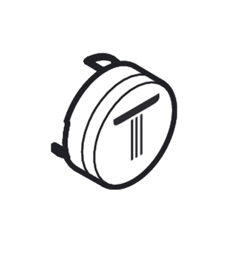 Кнопка-символ для змішувача для душу Hansgrohe ShowerSelect rain small білий матовий 93572700