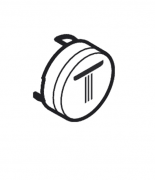 Кнопка-символ для змішувача для душу Hansgrohe ShowerSelect rain small білий матовий 93572700