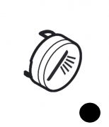 Кнопка-символ для змішувача для душу Hansgrohe ShowerSelect hand shower чорний матовий 93573670