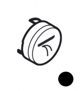 Кнопка-символ для смесителя для душа Hansgrohe ShowerSelect cascade черный матовый 93574670